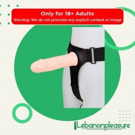 LeLuv 8 Male Hollow Vibrating Strap On SO-016