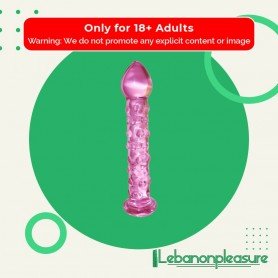 Dotted Purple Glass Dildo GD-006