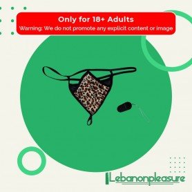 Leopard Grain Underwear Remote control vibrating t-back VP-002